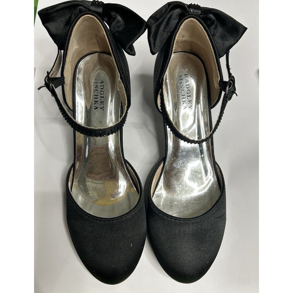 Badgley Mischka Size 2 Girls Bow/rhinestone Heels